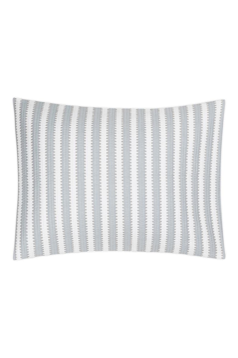 Apollo Stripe Matelassé Pillow Sham, Main, color, DOVE