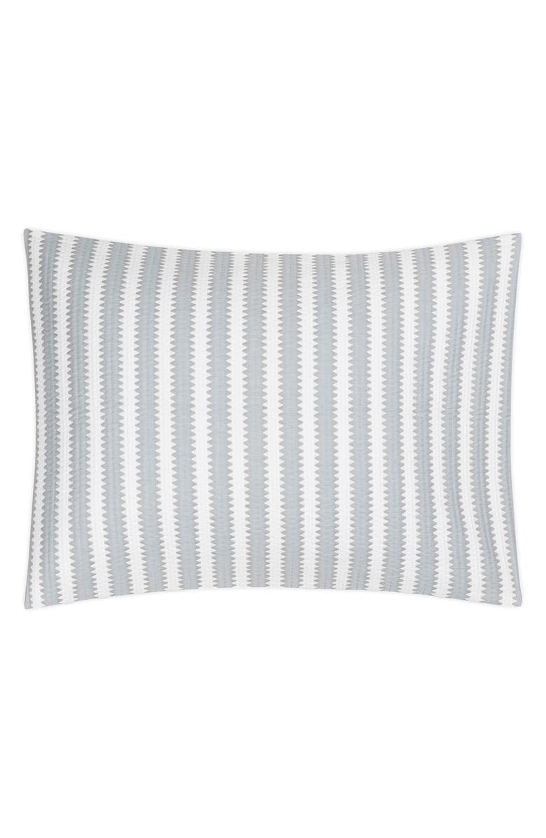 Matouk Apollo Stripe Matelassé Pillow Sham, Main, color, Dove