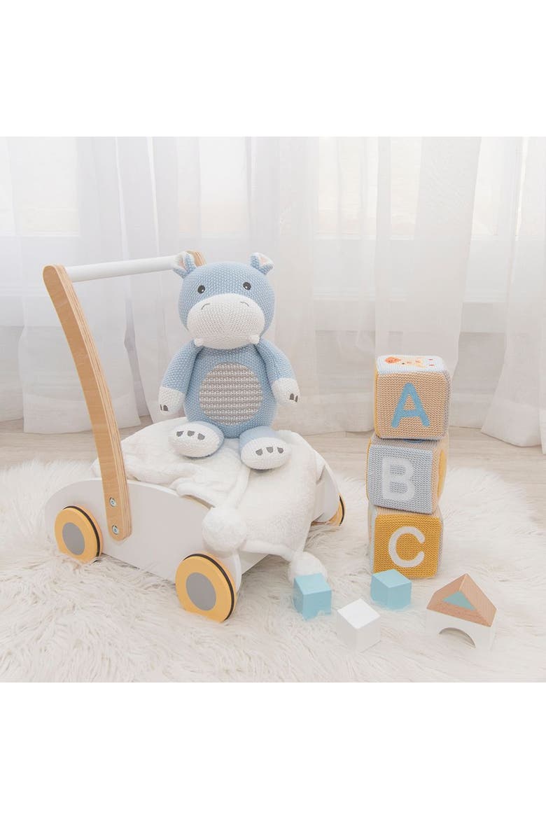 Whimsical Knit Toy - Henry Hippo, Alternate, color, White