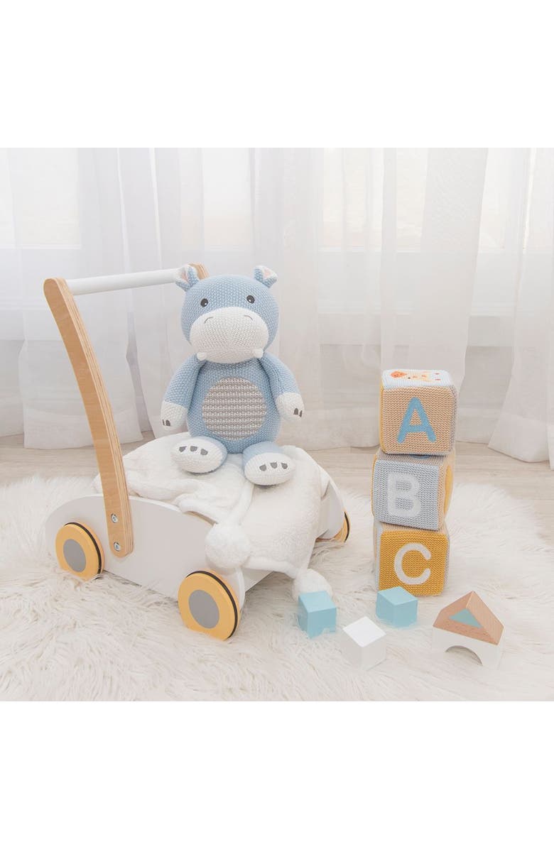 Living Textiles Whimsical Knit Toy - Henry Hippo, Alternate, color, White