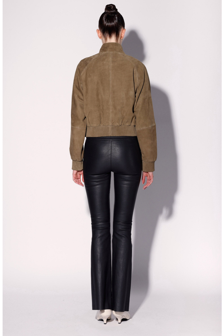 Bowie Suede Bomber Jacket, Alternate, color, Cypress Suede