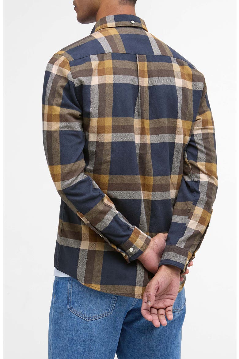 Folley Tailored Plaid Cotton Shirt, Alternate, color, NAVY