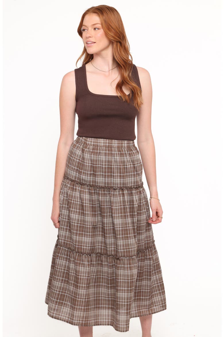 Campbell Tiered Maxi Dress, Alternate, color, JUNO CHECK