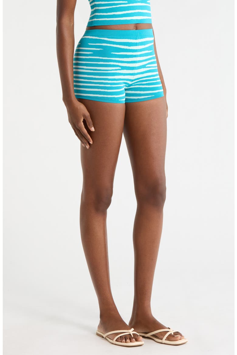 Essential Knit Cover-Up Micro Shorts, Alternate, color, STRIPE HYPE
