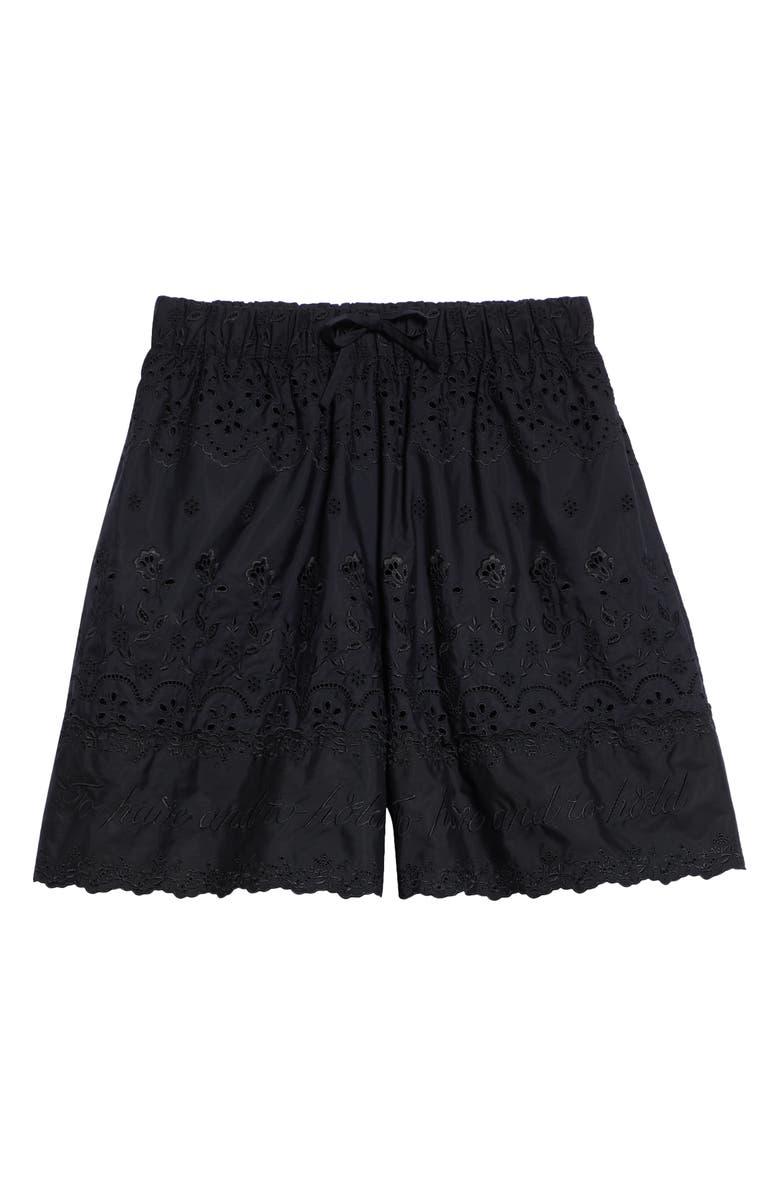 Simone Rocha To Have & to Hold Broderie Anglaise Cotton Shorts, Alternate, color, 