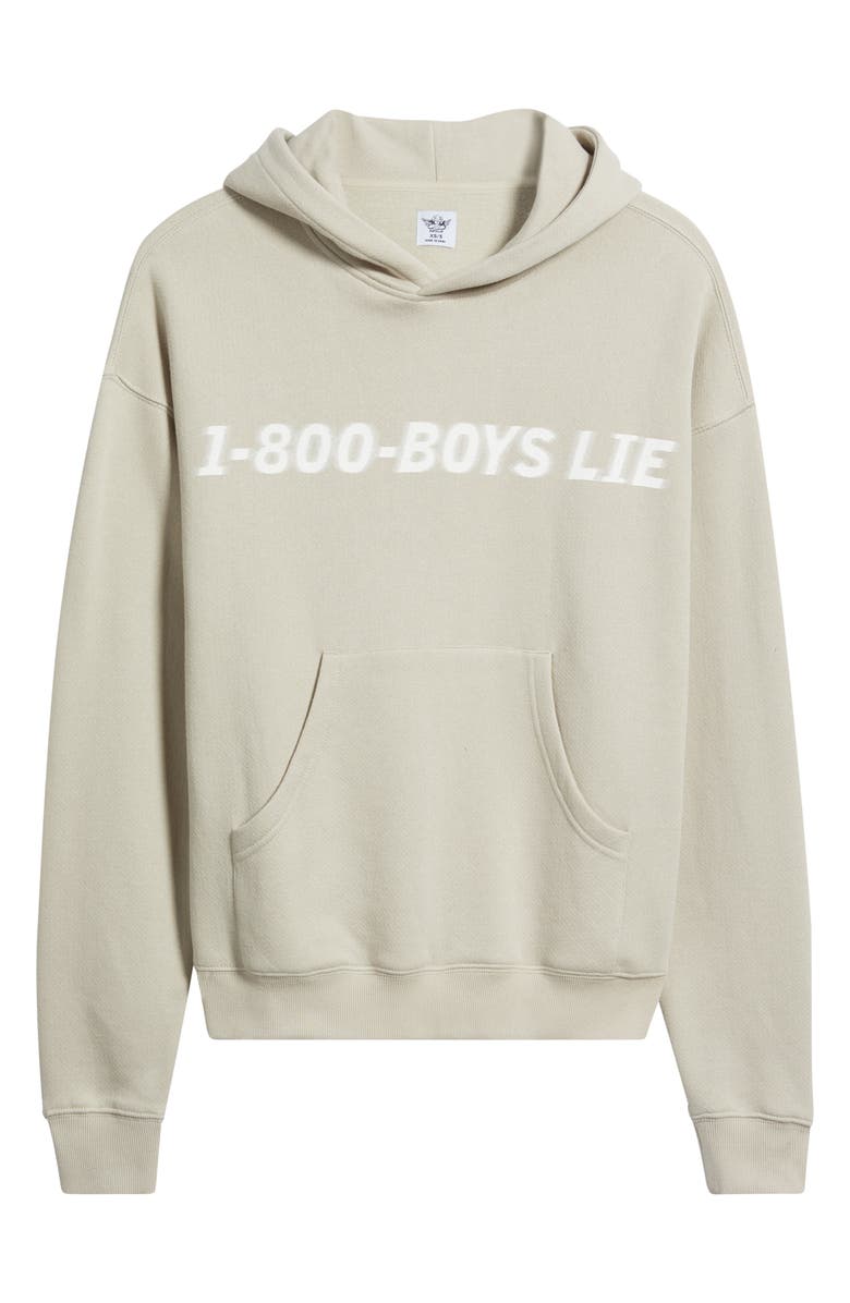 BOYS LIE 1-800 Graphic Racer Hoodie, Alternate, color, Chalk