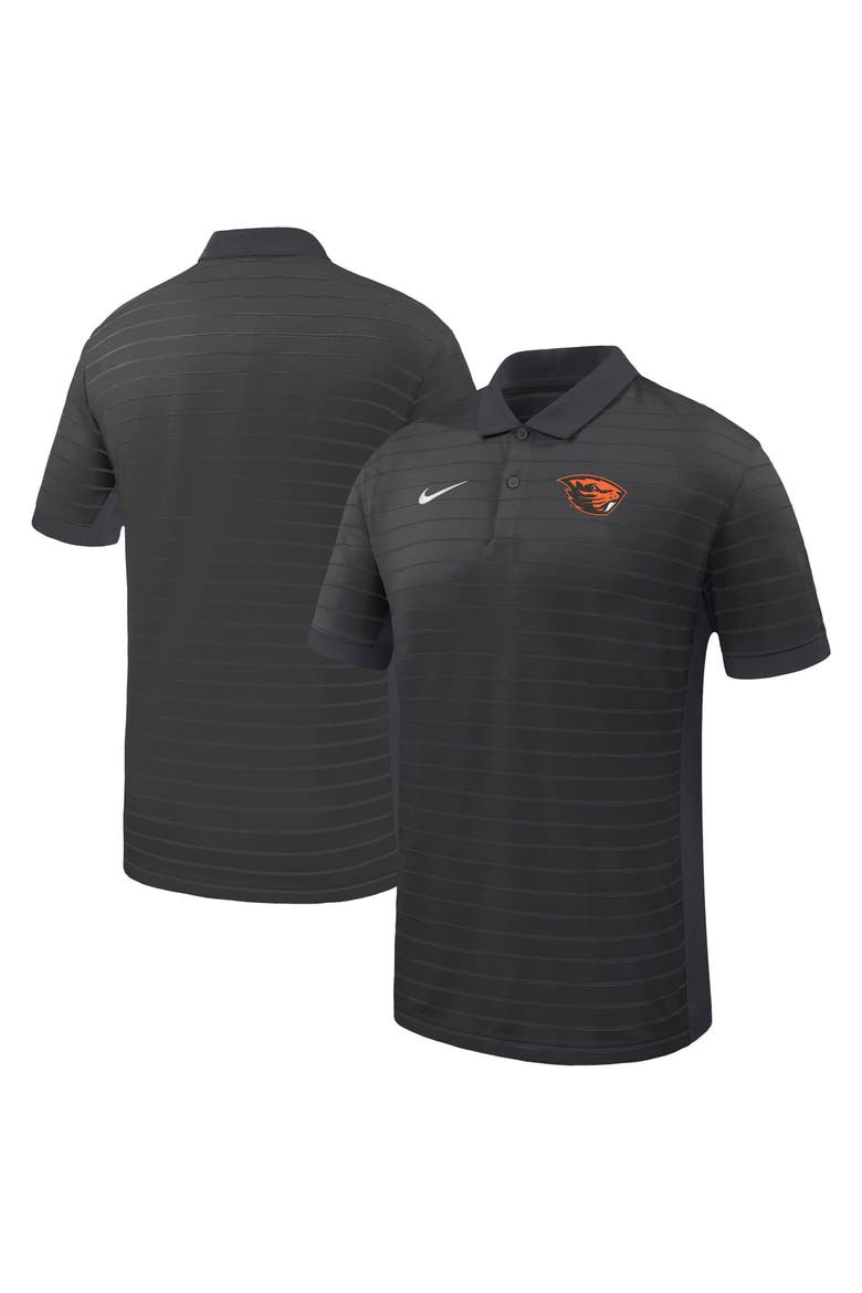 Men's Nike Black Oregon State Beavers Victory Stripe Dri-FIT Polo, Main, color, Black