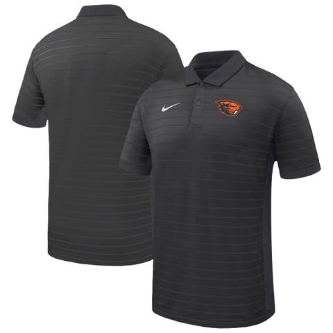 Men's Nike Black Oregon State Beavers Victory Stripe Dri-FIT Polo