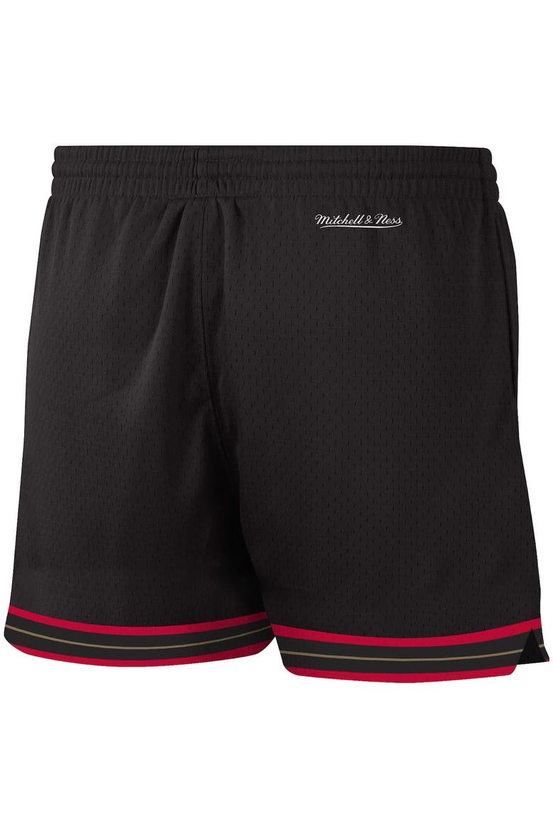 Women's Mitchell & Ness Black Philadelphia 76ers Jump Shot Shorts, Alternate, color, Black