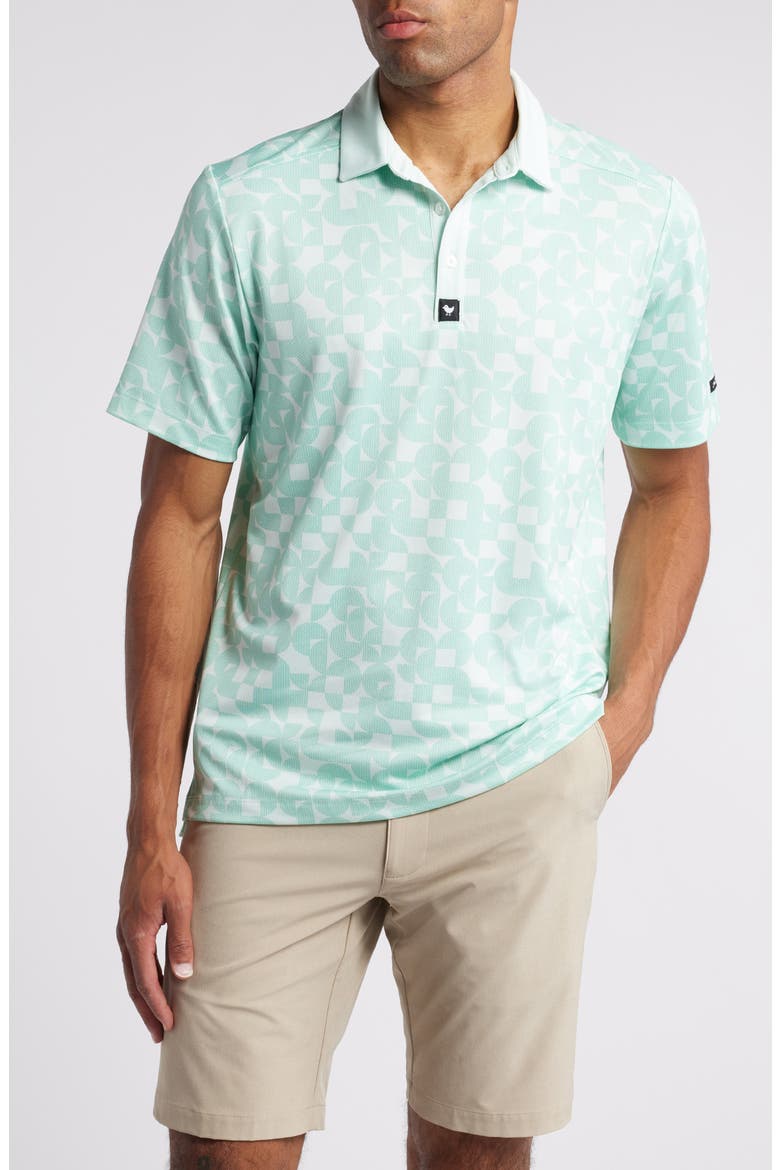 Verde Victory Piqué Knit Polo, Main, color, VERDE VICTORY
