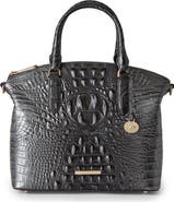 Brahmin Duxbury Croc Embossed Leather Satchel