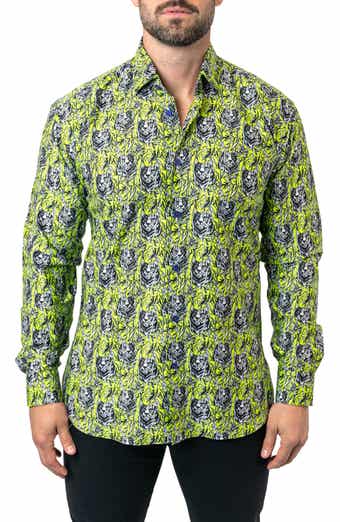 Maceoo Fibonacci Jungle Cotton Button-Up Shirt