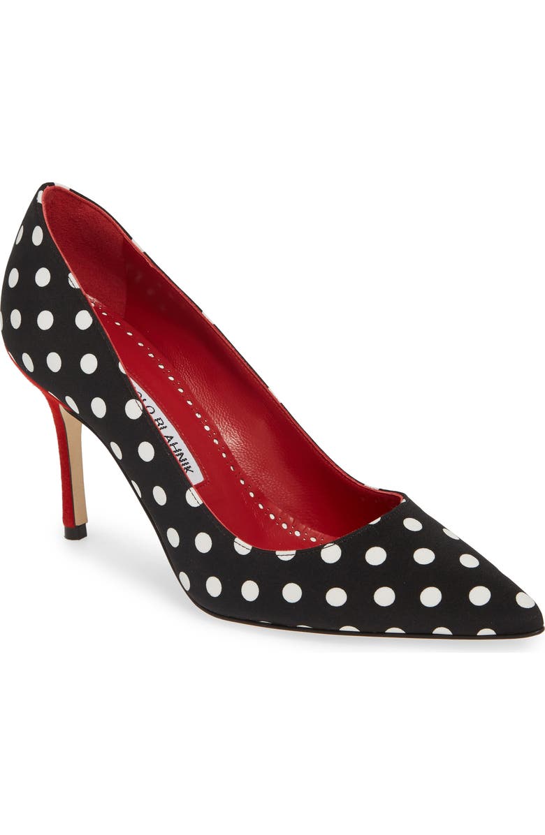 Manolo Blahnik BB Polka Dot Pump, Main, color,