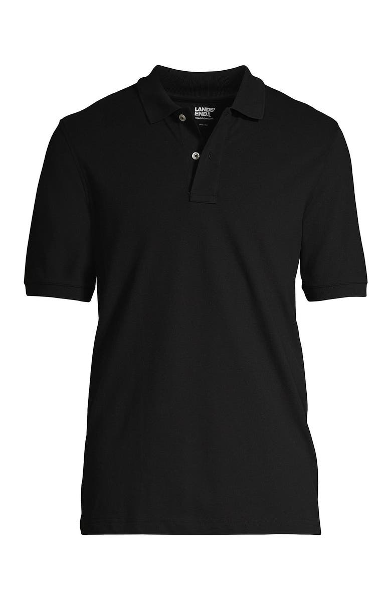 Lands' End Short Sleeve Comfort-First Mesh Polo Shirt, Alternate, color, Black