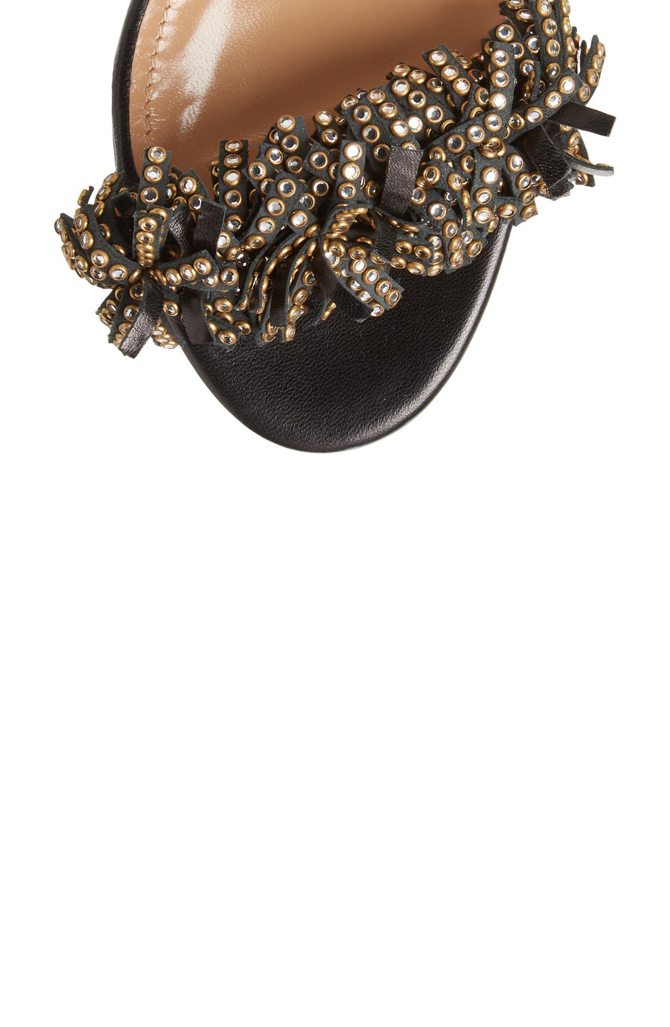 Aquazzura Wild Crystal Fringe Sandal, Alternate, color, 