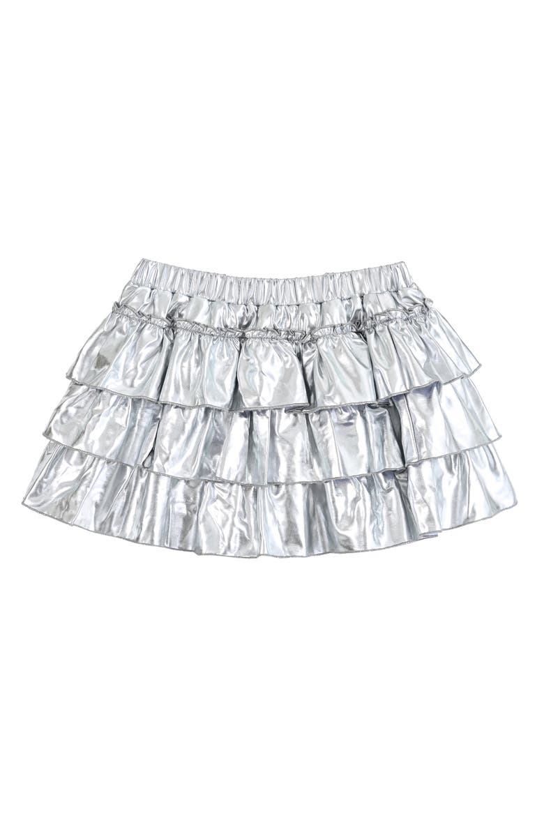 Mimi Tutu Tiered Mini Skirt, Main, color, Silver