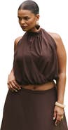 ELOQUII High Neck Bubble Top