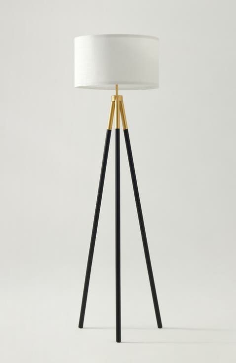 Levi 61" Modern LED Floor Lamp with Gold Accent, Bulb Included