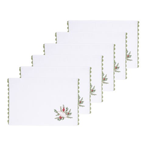 Coastal Tidings Christmas Set of 6 Placemats 14" x 20"