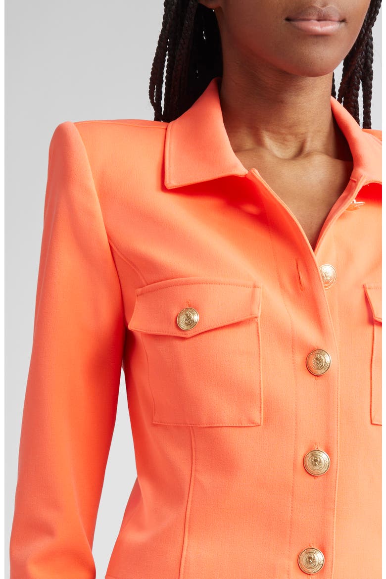 Kumi Fitted Crop Jacket, Alternate, color, ELECTRIC C