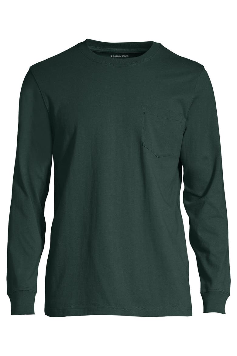 Super-T Long Sleeve T-Shirt with Pocket, Alternate, color, Deep Woodland Green