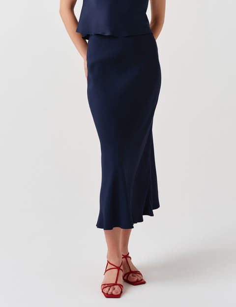 Lyra Crepe Midi Skirt