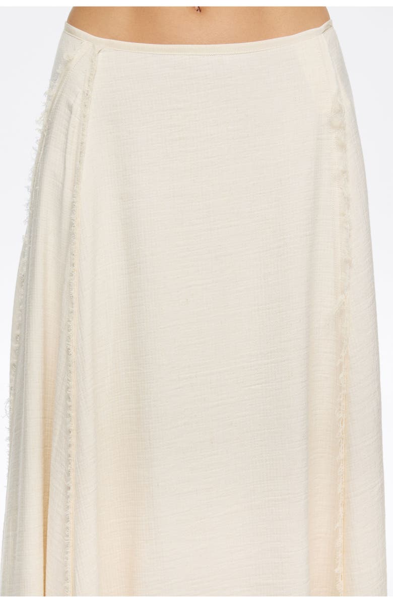 Bimba y Lola Flared A-Line Midi Skirt, Alternate, color, Beige