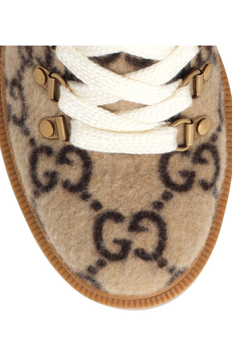 Gucci Trip GG Monogram Wool Combat Boot, Alternate, color,