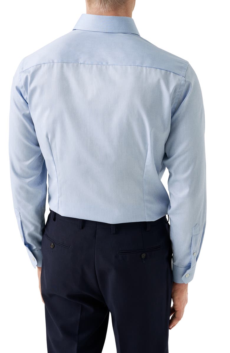 Eton Slim Fit Cotton Twill Dress Shirt, Alternate, color, Blue