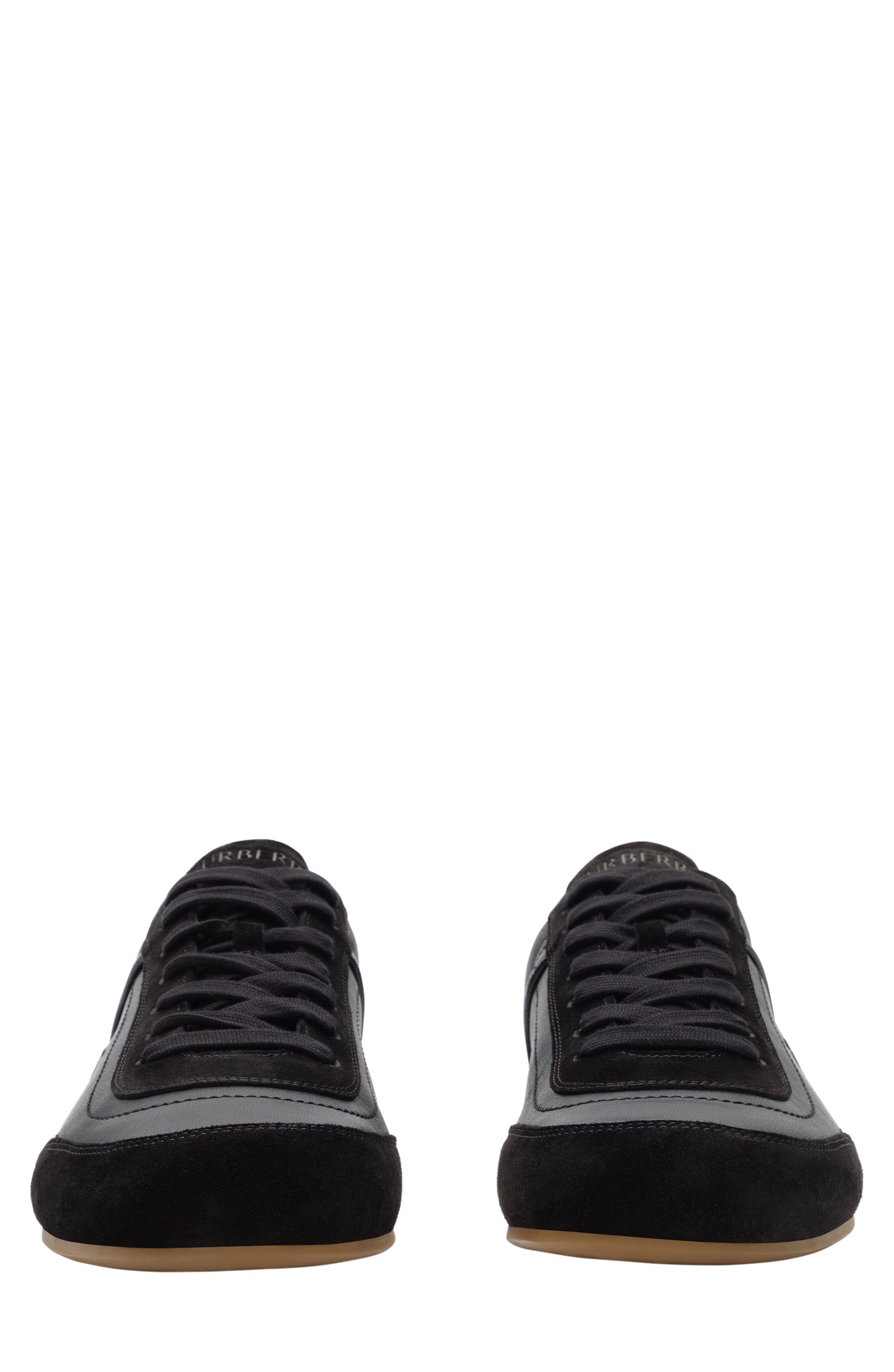 Burberry Equestrian Knight Design Runner Sneaker, Alternate, color, Black