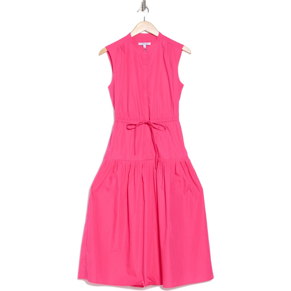Derek Lam 10 Crosby Margaret Sleeveless Poplin Midi Dress In Fuchsia