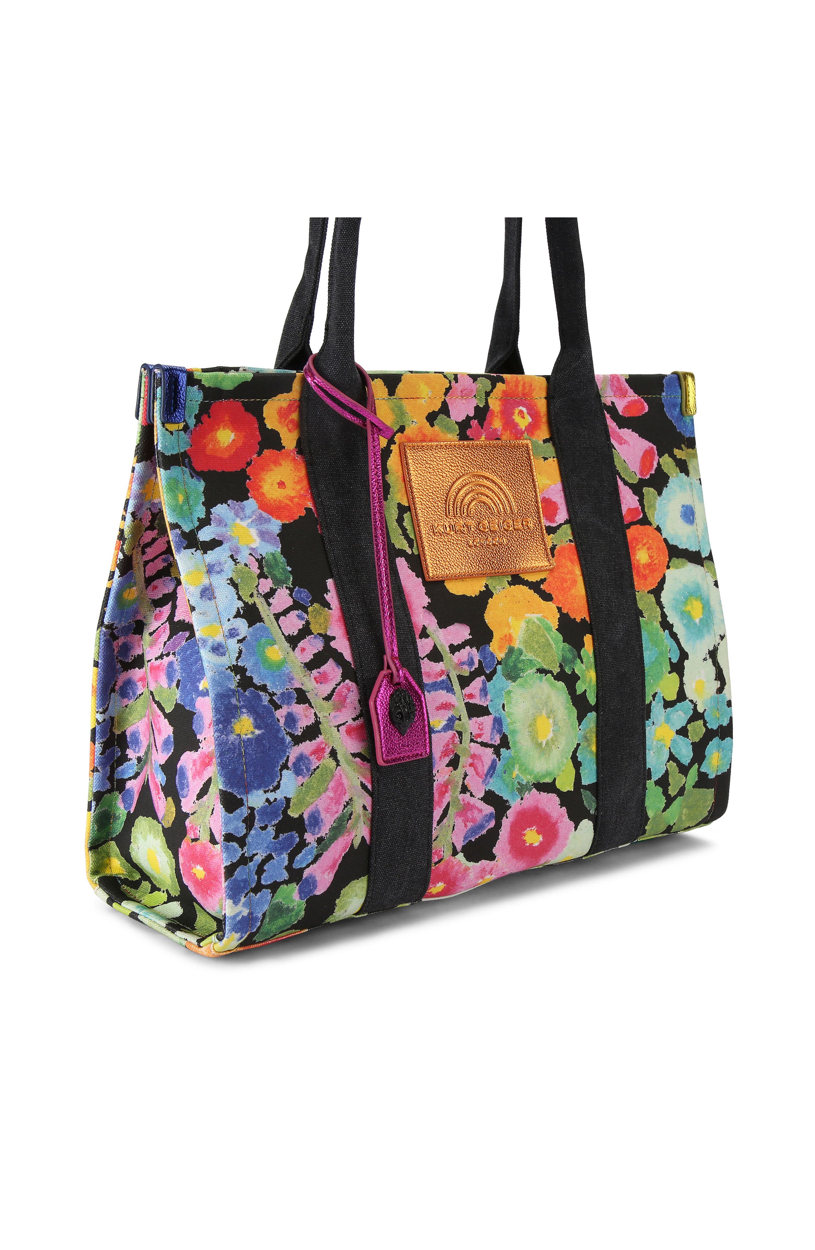 Kurt Geiger London Large Southbank Floral Canvas Tote, Alternate, color, 