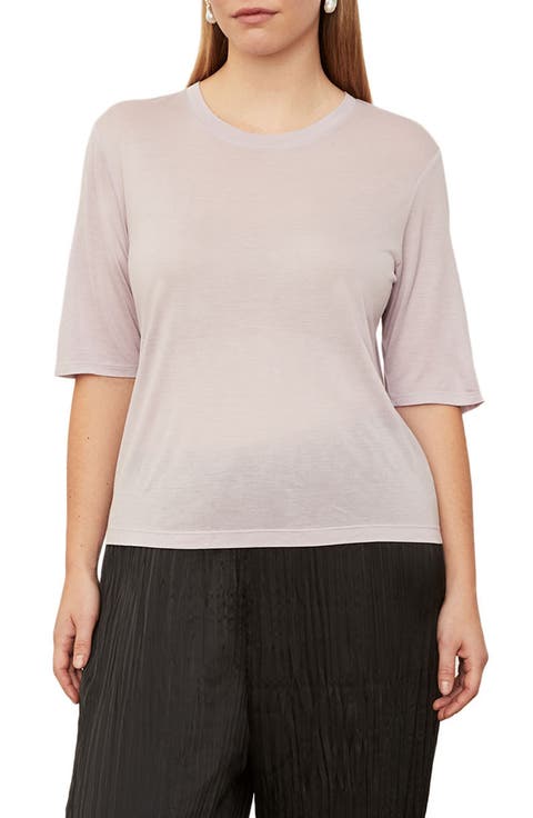 Elbow Sleeve Top (Plus Size)