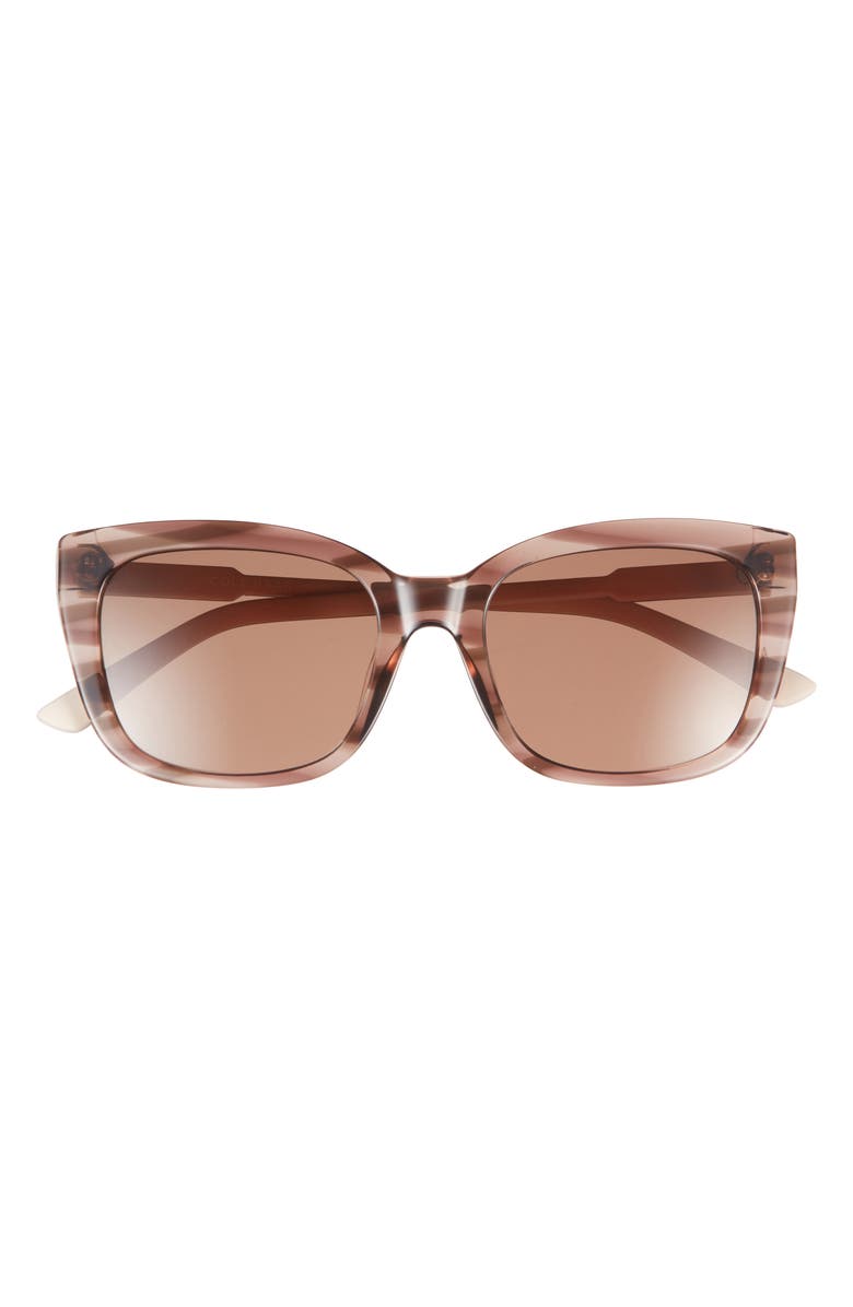 Cole Haan 54mm Square Sunglasses, Main, color, Brown Horn