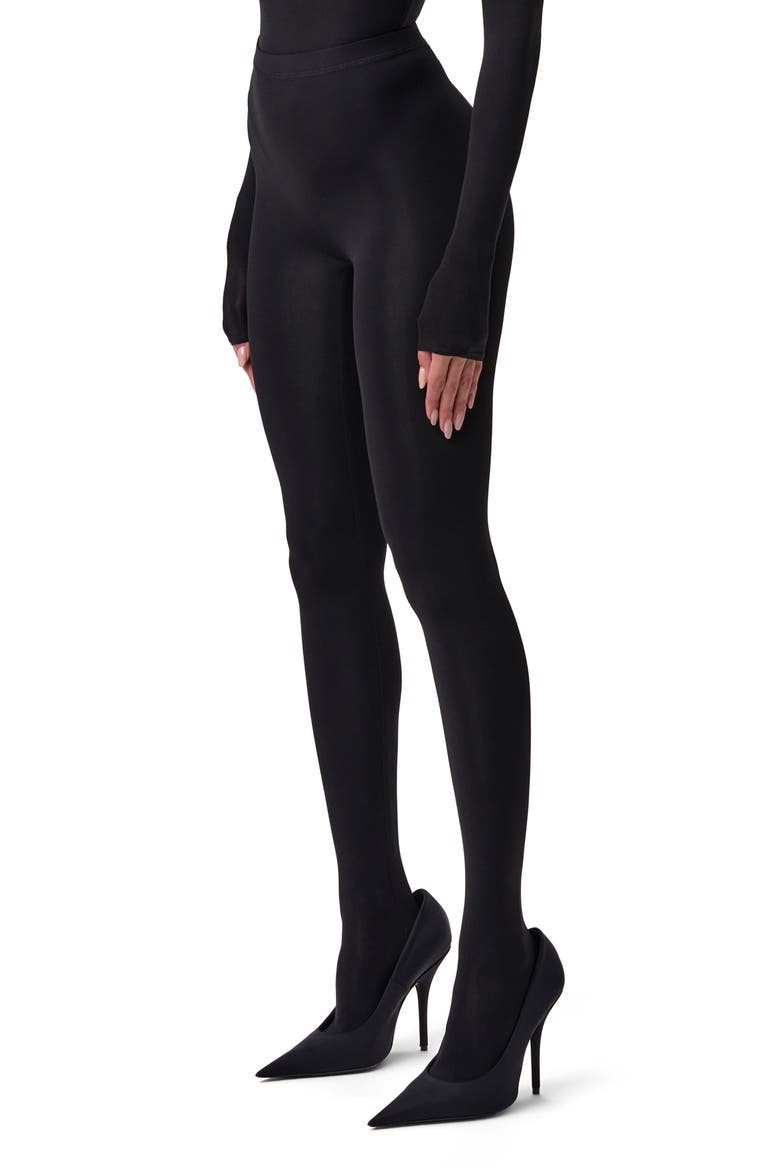 Closed Toe Leggings, Alternate, color, BLACK