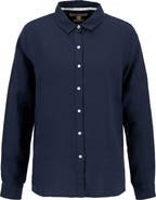 Barbour Marine Linen Button-Up Shirt