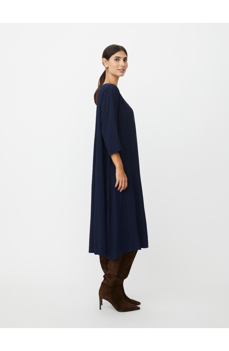 Masai Copenhagen Nabia 3/4 Sleeve A-Line Midi Dress, Alternate, color, Navy Blazer