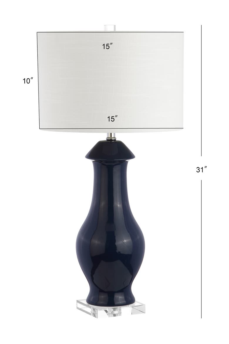 Liberty 31" Ceramic/Crystal LED Table Lamp, Navy/Clear, Alternate, color, Navy/Clear