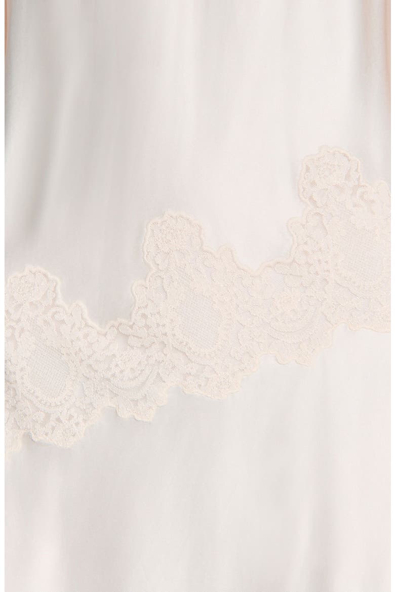Asymmetric satin-effect dress, Alternate, color, Ecru