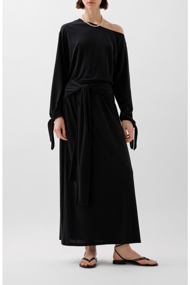 Ic Knot Skirt, Alternate, color, Black