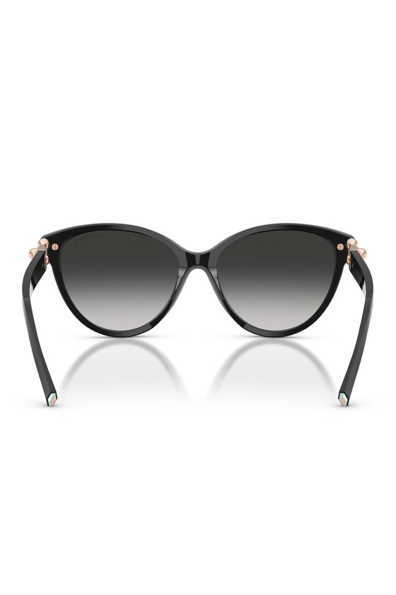 56mm Cat Eye Sunglasses, Alternate, color, BLACK / GREY GRADIENT