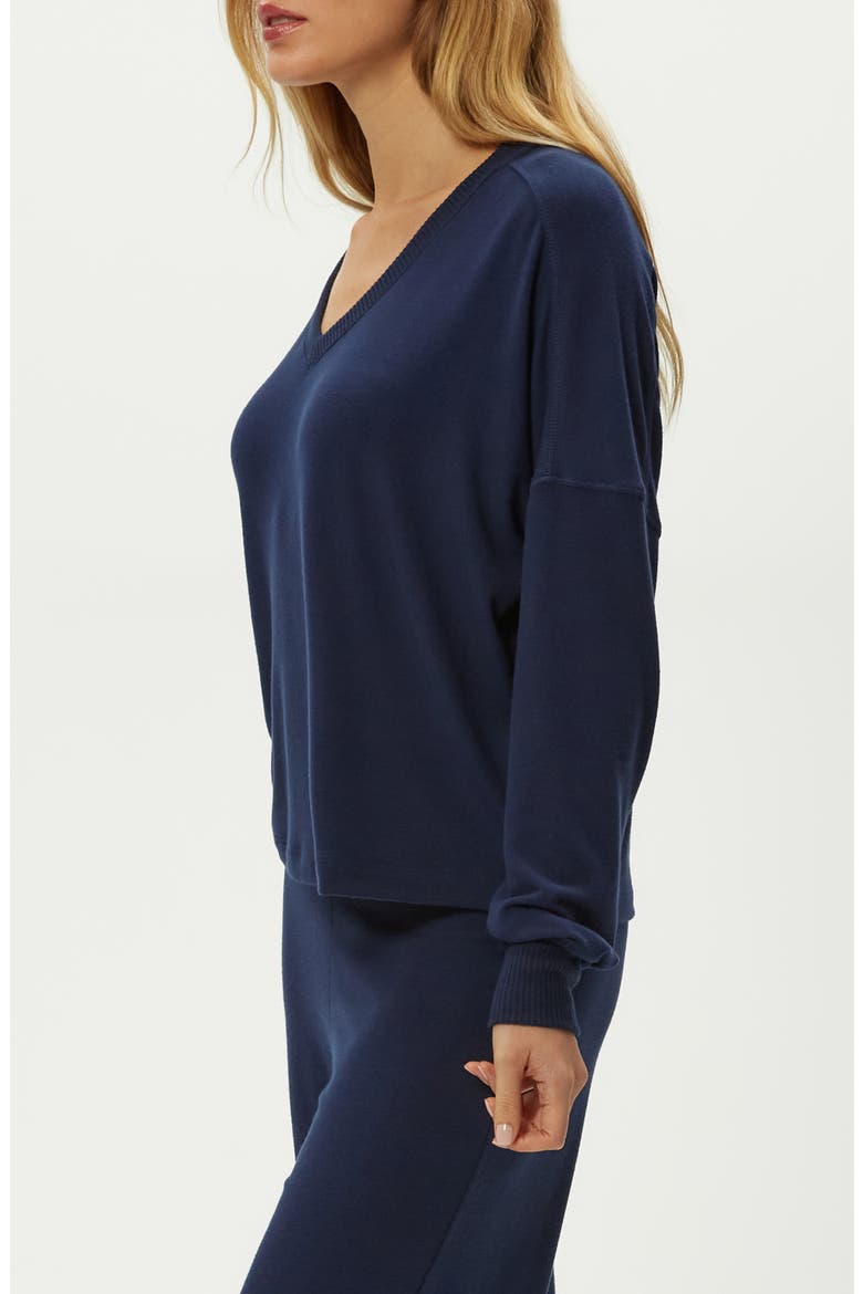 Vic Relaxed Brushed Jersey Top, Alternate, color, NOCTURNAL