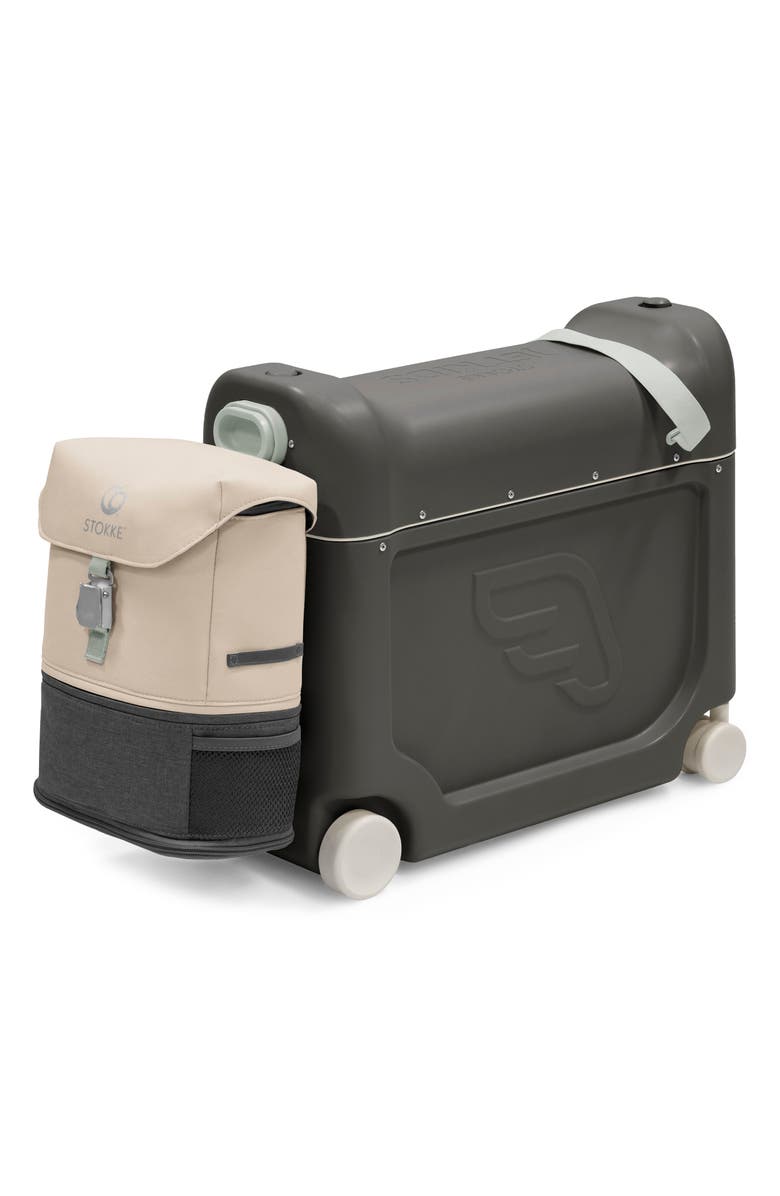 Stokke JetKids BedBox<sup>®</sup> Ride-On Carry-On Suitcase & Backpack Travel Set, Main, color, Grey
