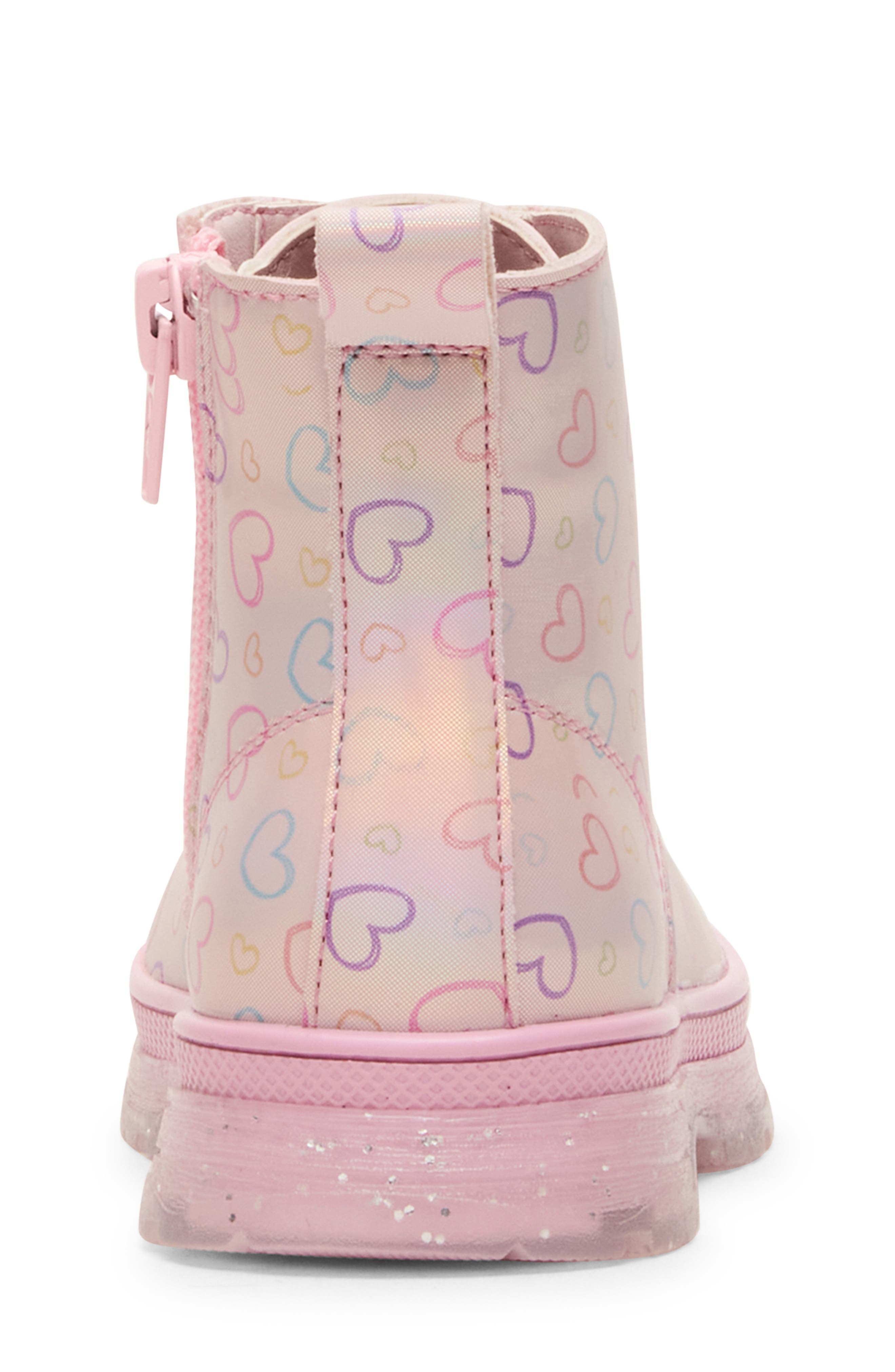 Steve Madden Kids
 Tzeta Lace-Up Bootie, Alternate, color, Pink