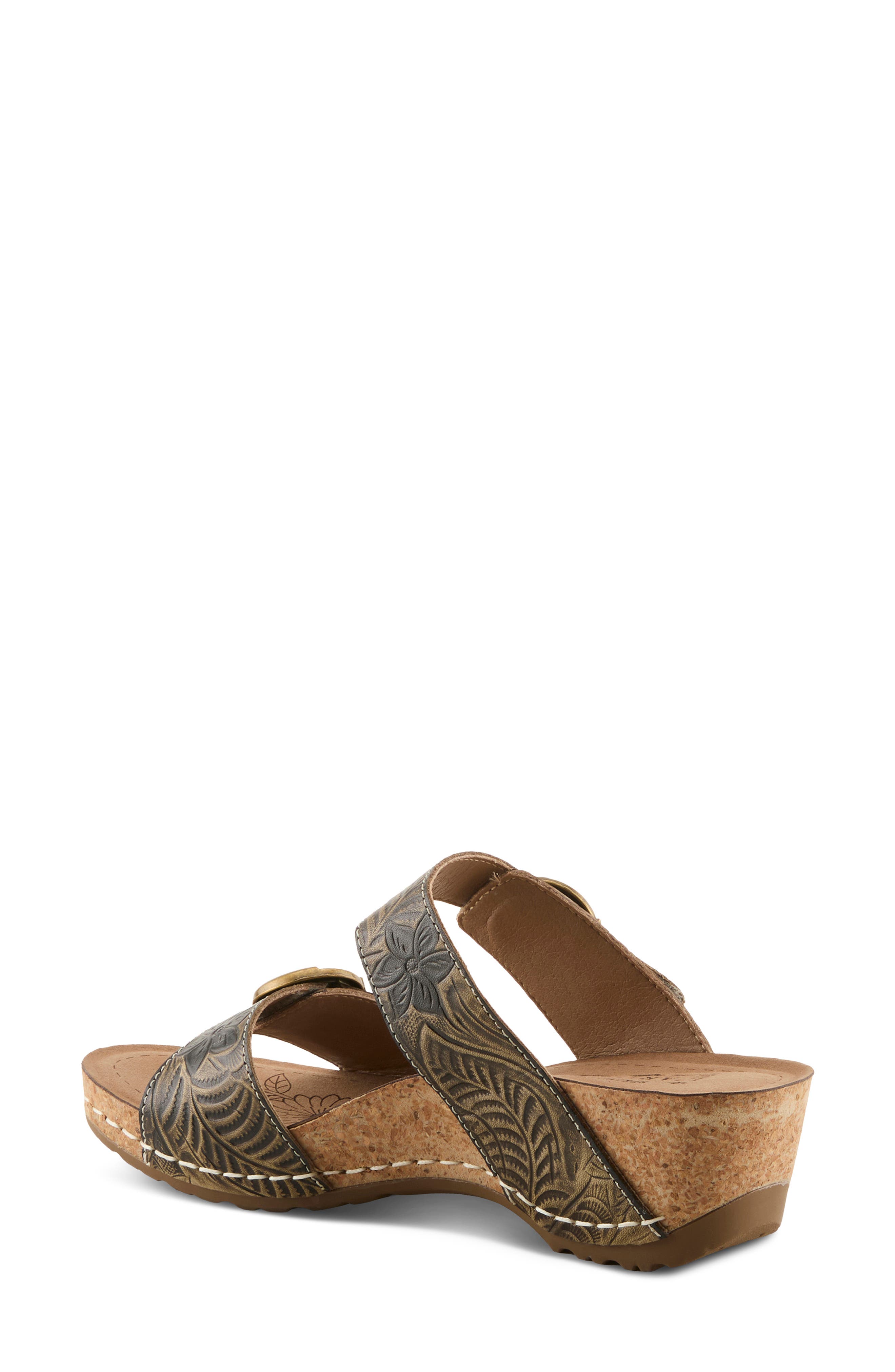 L'Artiste by Spring Step The Brass Ring Sandal, Alternate, color, Black Multi