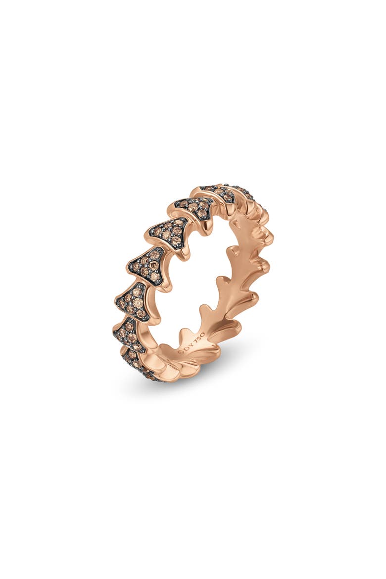 Men's Armory Band Ring in Black Titanium, 6.2mm, Alternate, color, COGNAC DIAMOND