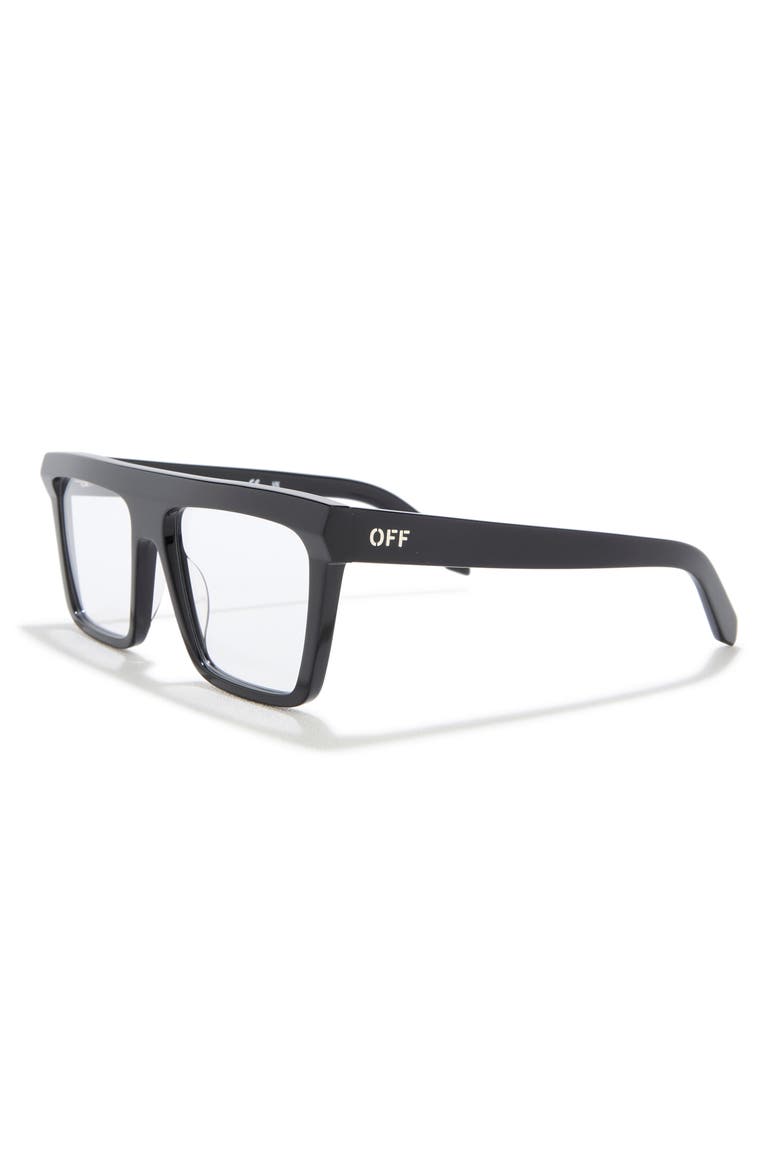 57mm Square Reading Glasses, Alternate, color, BLACK
