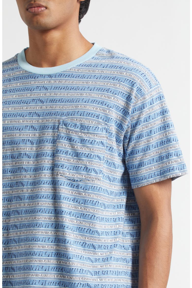 Lyric Stripe Pocket T-Shirt, Alternate, color, BLUE MULTI