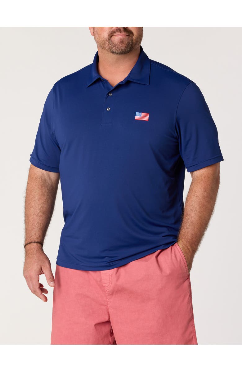 vineyard vines Big & Tall Golf Sankaty Polo Shirt, Main, color, Blue Depth Flag