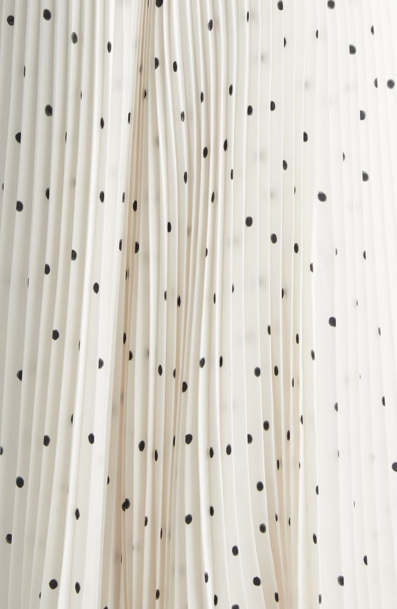 A.L.C. Simona Polka Dot Midi Dress, Alternate, color, Cream/ Black